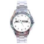 Bull terrier  Stainless Steel Analogue Watch Front