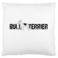 Bull Terrier  Large Flano Cushion Case (one Side) by Valentinaart