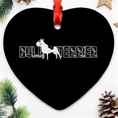 Bull Terrier  Ornament (heart) by Valentinaart