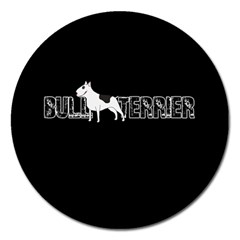 Bull Terrier  Magnet 5  (round) by Valentinaart