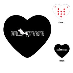 Bull Terrier  Playing Cards (heart)  by Valentinaart