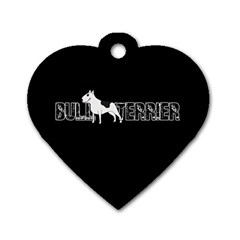 Bull Terrier  Dog Tag Heart (two Sides) by Valentinaart