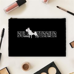 Bull Terrier  Cosmetic Bag (large)  by Valentinaart