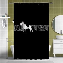 Bull Terrier  Shower Curtain 48  X 72  (small)  by Valentinaart