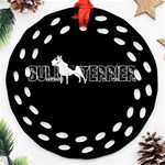 Bull terrier  Round Filigree Ornament (Two Sides) Front