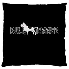 Bull Terrier  Large Cushion Case (one Side) by Valentinaart