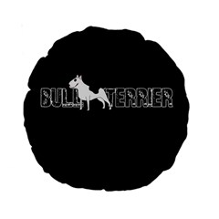 Bull Terrier  Standard 15  Premium Round Cushions by Valentinaart