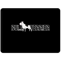 Bull Terrier  Double Sided Fleece Blanket (large)  by Valentinaart