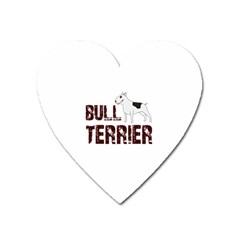 Bull Terrier  Heart Magnet by Valentinaart