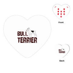 Bull Terrier  Playing Cards (heart)  by Valentinaart