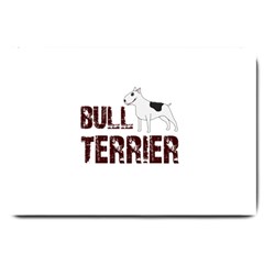 Bull Terrier  Large Doormat  by Valentinaart