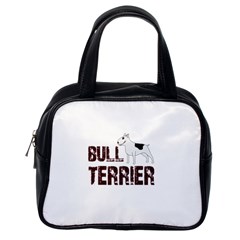 Bull Terrier  Classic Handbags (one Side) by Valentinaart