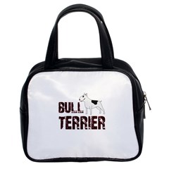 Bull Terrier  Classic Handbags (2 Sides) by Valentinaart