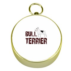 Bull Terrier  Gold Compasses by Valentinaart