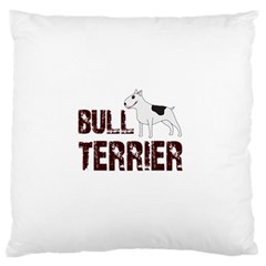 Bull Terrier  Large Flano Cushion Case (two Sides) by Valentinaart