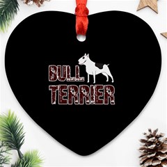 Bull Terrier  Ornament (heart) by Valentinaart