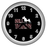 Bull terrier  Wall Clocks (Silver)  Front