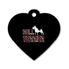 Bull Terrier  Dog Tag Heart (two Sides) by Valentinaart