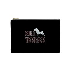 Bull Terrier  Cosmetic Bag (medium)  by Valentinaart