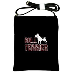 Bull Terrier  Shoulder Sling Bags by Valentinaart