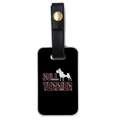 Bull Terrier  Luggage Tags (one Side)  by Valentinaart