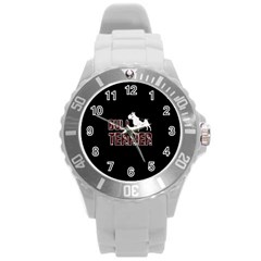 Bull Terrier  Round Plastic Sport Watch (l) by Valentinaart