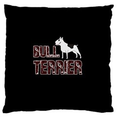 Bull Terrier  Large Cushion Case (one Side) by Valentinaart