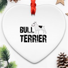 Bull Terrier  Ornament (heart) by Valentinaart