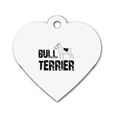 Bull Terrier  Dog Tag Heart (two Sides) by Valentinaart