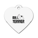 Bull terrier  Dog Tag Heart (Two Sides) Front