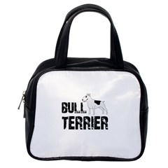 Bull Terrier  Classic Handbags (one Side) by Valentinaart