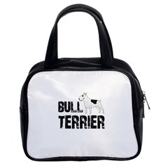 Bull Terrier  Classic Handbags (2 Sides) by Valentinaart