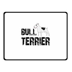 Bull Terrier  Fleece Blanket (small) by Valentinaart