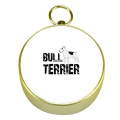 Bull Terrier  Gold Compasses by Valentinaart