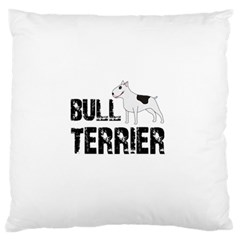 Bull Terrier  Large Flano Cushion Case (one Side) by Valentinaart