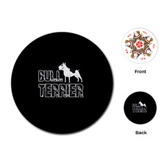 Bull Terrier  Playing Cards (round)  by Valentinaart