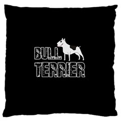 Bull Terrier  Large Cushion Case (one Side) by Valentinaart