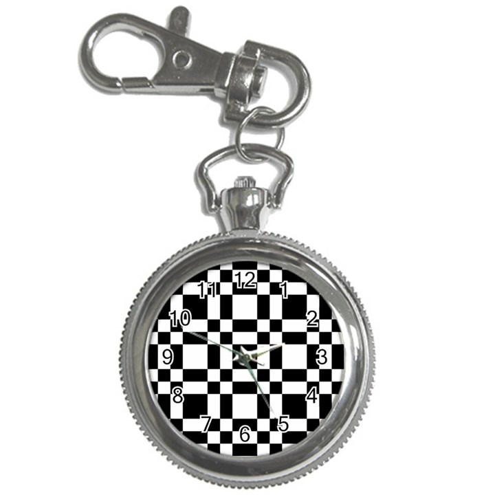 Checkerboard Black And White Key Chain Watches