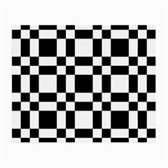 Checkerboard Black And White Small Glasses Cloth