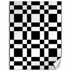 Checkerboard Black And White Canvas 12  X 16   by Colorfulart23