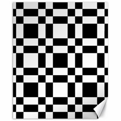 Checkerboard Black And White Canvas 16  x 20  