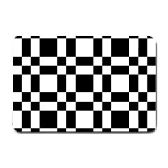 Checkerboard Black And White Small Doormat 