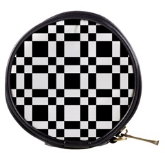 Checkerboard Black And White Mini Makeup Bags