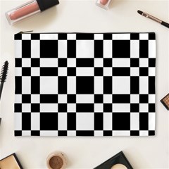 Checkerboard Black And White Cosmetic Bag (XL)