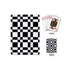 Checkerboard Black And White Playing Cards (mini)  by Colorfulart23