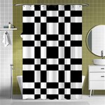 Checkerboard Black And White Shower Curtain 48  x 72  (Small)  Curtain(48  X 72 ) - 42.18 x64.8  Curtain(48  X 72 )