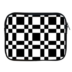 Checkerboard Black And White Apple iPad 2/3/4 Zipper Cases