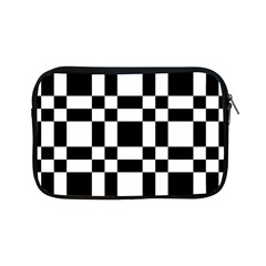 Checkerboard Black And White Apple Ipad Mini Zipper Cases by Colorfulart23