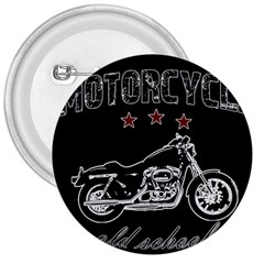 Motorcycle Old School 3  Buttons by Valentinaart