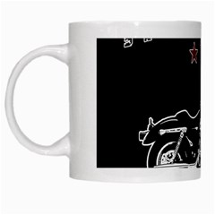 Motorcycle Old School White Mugs by Valentinaart